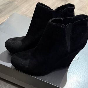 Jessica Simpson Suede Wedge Ankle Boots
